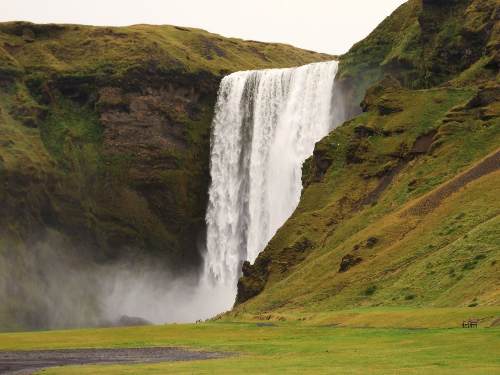 Skogafoss.  Waterfalls in Iceland. 